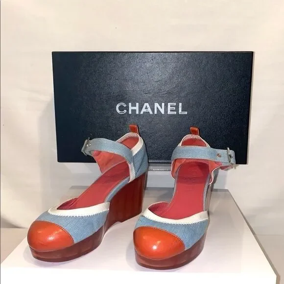 Authentic Chanel Wedges - Picture 3 of 7